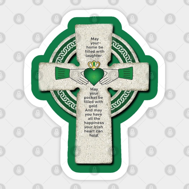 Irish Blessing - Laughter, Gold, Happiness Sticker by RetroZest